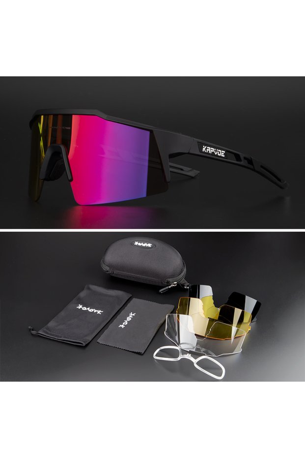 4 lens 02 Polarized Cycling Sunglasses Outdoor Bicycle Glasses Men MTB Cycling Glasses Women
