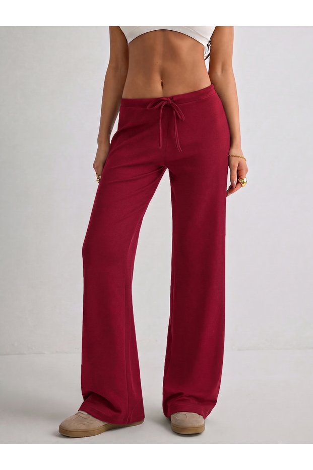 Wide-Leg Low-Rise Modal Sweatpants