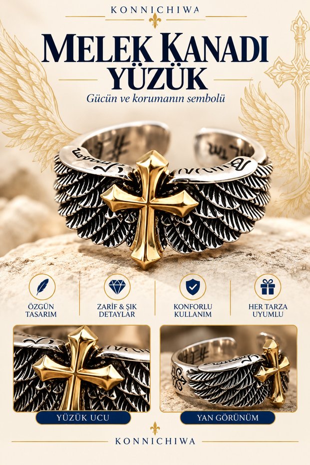 Unisex Ring with Gothic Winged Cross Design – A POWERFUL SYMBOL, A DISTINCTIVE STYLE!