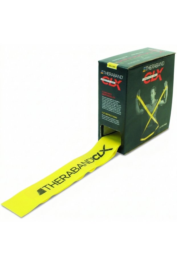 CLX Consecutive Loops Resistance Band Roll, 25 Yards, Professional Resistance Exercise Band for Rehabilitation, Strength Training, Flexibility and Physical Therapy, Multiple Resistance Level