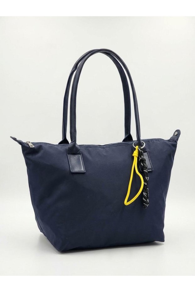 Large-Capacity, Long-Handled, Water-Resistant Fabric and Strappy Rope Charm Women's Shoulder Bag for Everyday and Sports Use (40 cm x 25 cm)