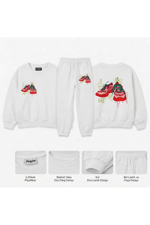 Team Sweatshirt - Shoe Anatomy - Printed for Girls, Boys, and Kids - Crew Neck