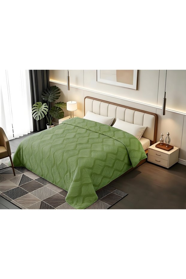 Wavy Raschel Embossed Blanket 220X240cm - 100% Polyester