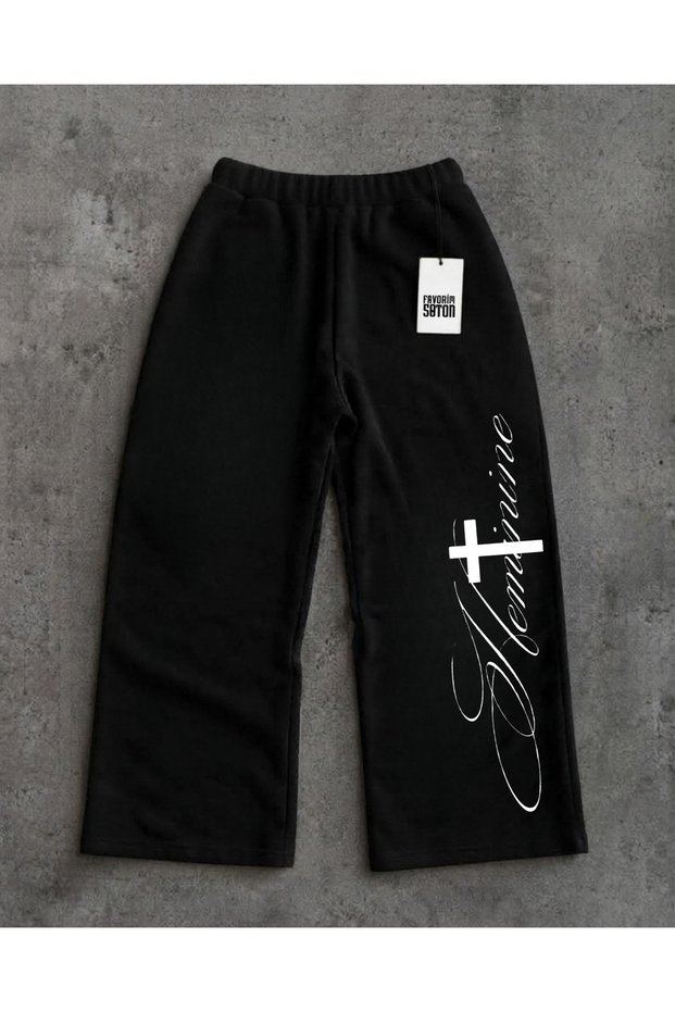 BlackRitual Printed Street-Style Unisex Baggy Sweatpants