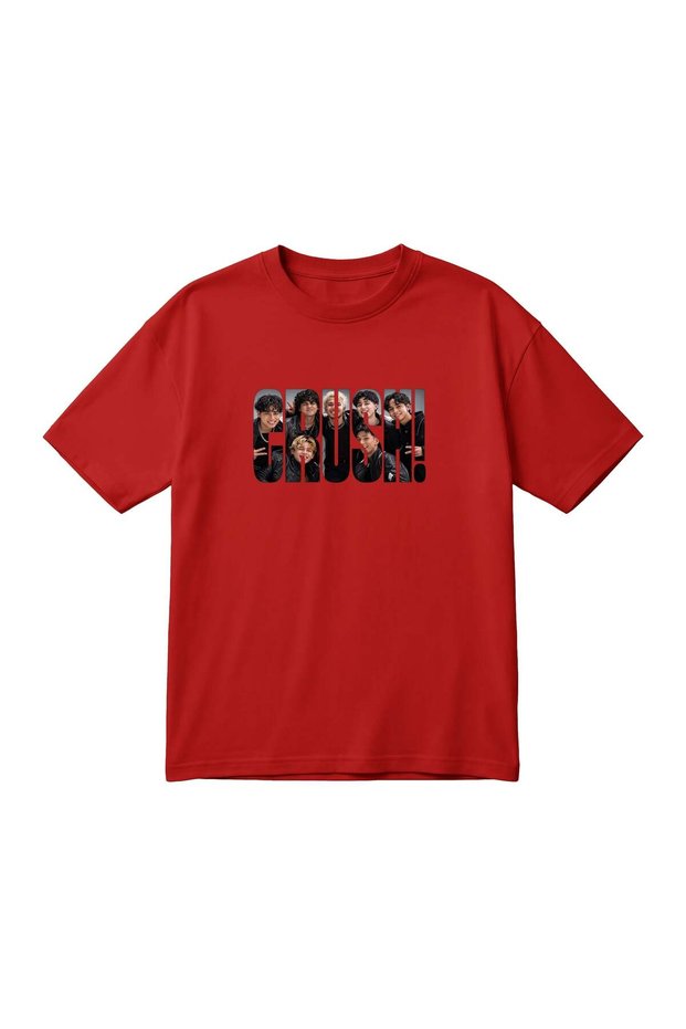 Crush-Printed Unisex Oversized T-Shirt