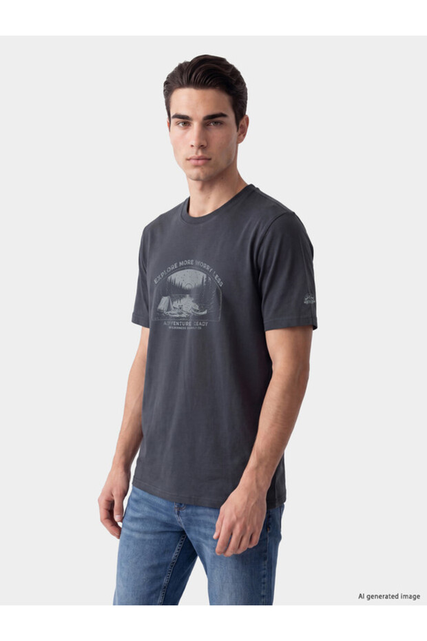 I Zero Roba Collar Printed Men's T-Shirt from Freezen Store