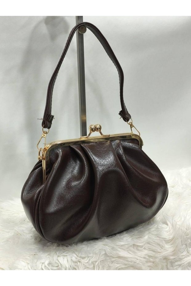 New Burslu Model Long Crisscross Straps Women's Shoulder Bag (28 cm x 18 cm)