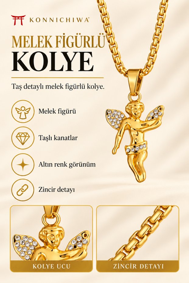 Fairy Girl Angel Angel Stainless Steel Necklace Unisex Accessory Vintage Angel Wings Steel Necklace