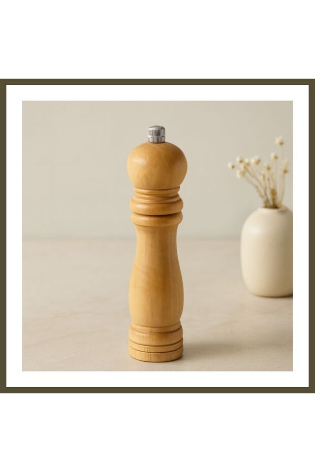 Wooden Salt and Spice Grinder, 4.5 x 19.5 cm (W x H)