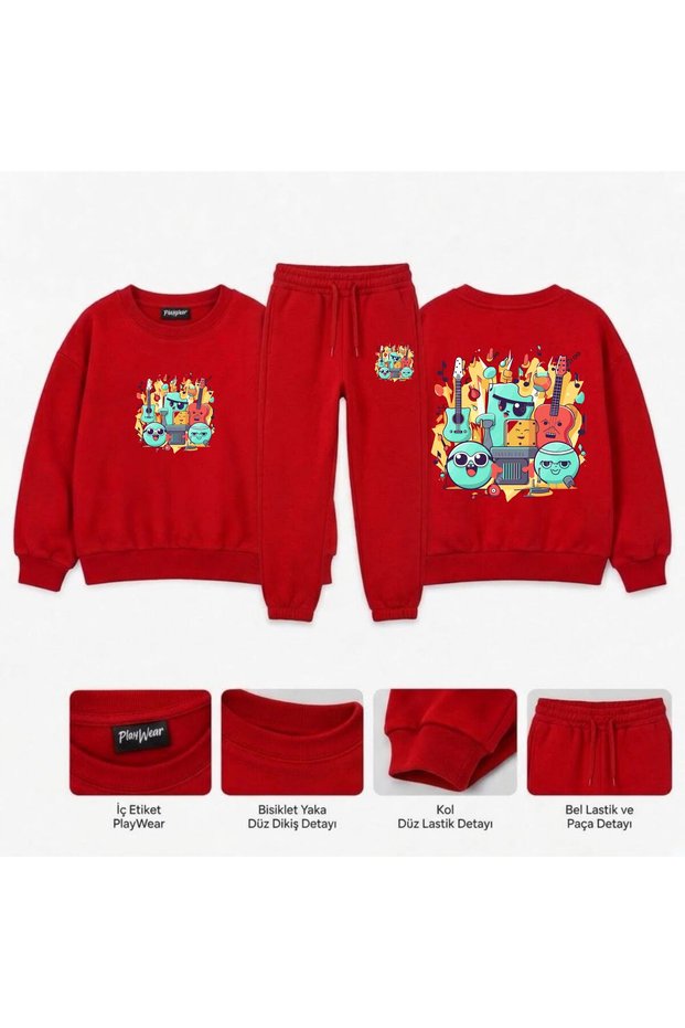 Team Sweatshirt - Music Party Printed for Girls, Boys, and Kids - Crew Neck
