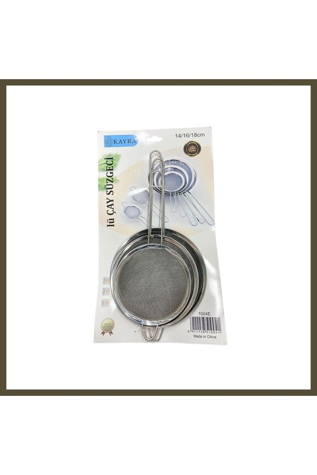 3-Piece Metal Strainer Set, 14-16-18 cm BX