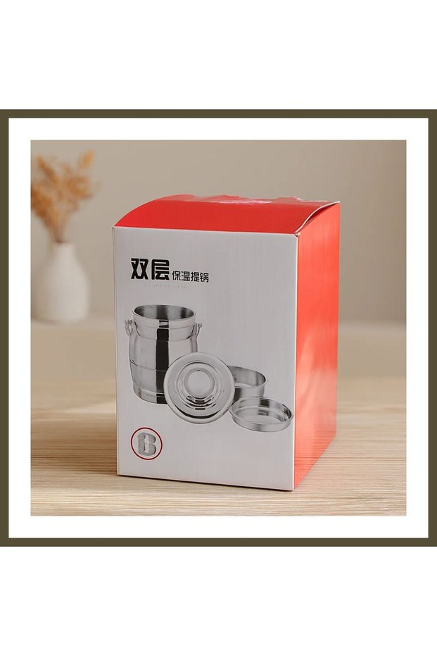 Stainless Steel 3-Piece Travel Set, 1.6 L (200+500+900 ml) with Metal Handles, BX