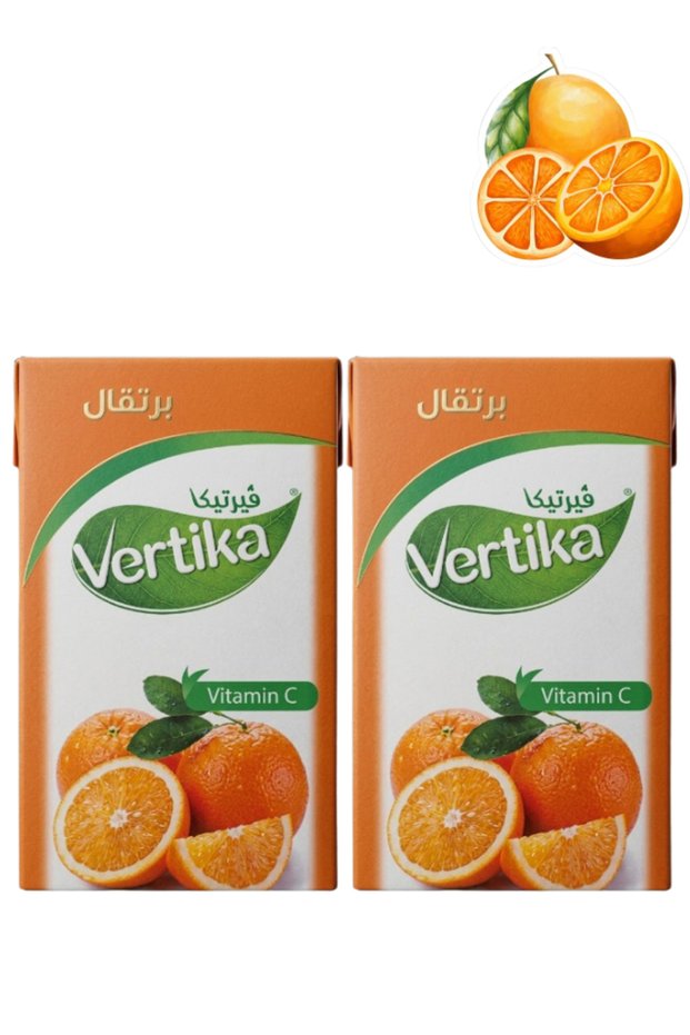 قطعتان من فيتامين سي باللون البرتقالي، 6 أظرف