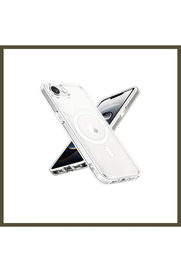 غطاء متوافق مع iPhone 16E، بتقنية Magneticsafe، شفاف، مصنوع من السيليكون - شفاف BX.