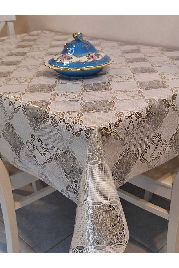 Imported Erasable Pvc Tablecloth – Non-Slip Base, Fabric-Look Pvc Tablecloth