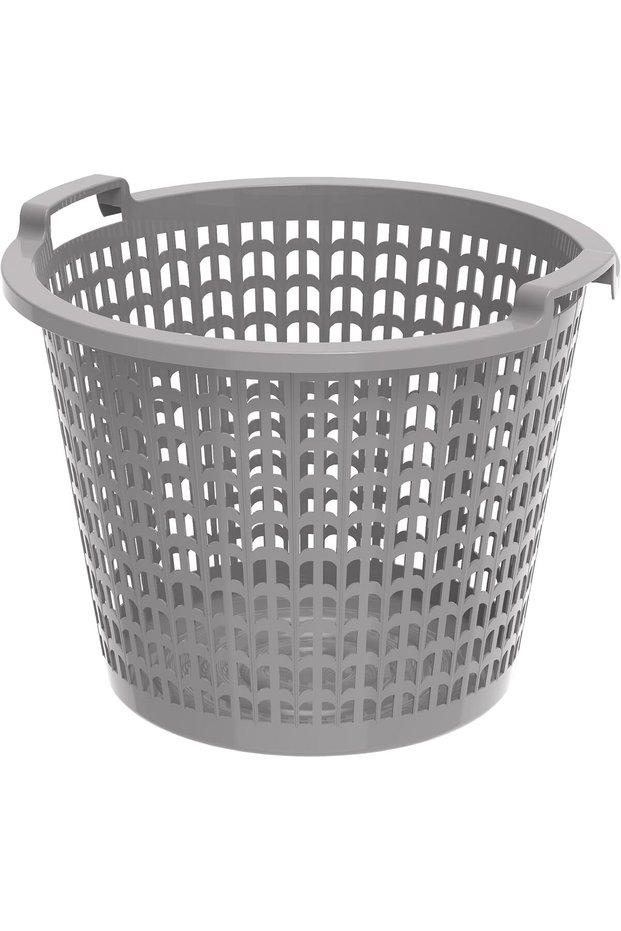 Plastic Wide Laundry Bin 50L With Handle Grips