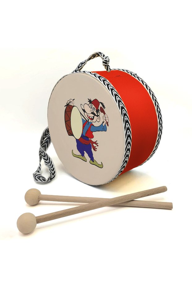 Ramadan Drummer-Printed Leather Children's Drum (Ages 1–5) - Red