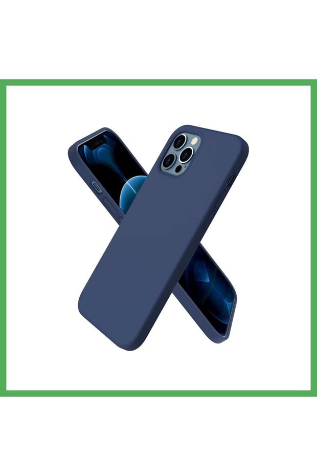 iPhone 12 Pro First Silicone Case - Navy Blue BEZOSS