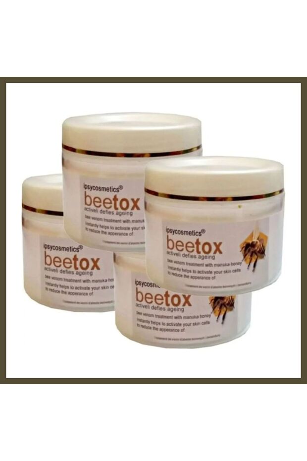 Ipsycosmetics Beetox Natural Bee Extract - Face, Skin, Décolleté, and Neck Cream 100 ml x 4 BX