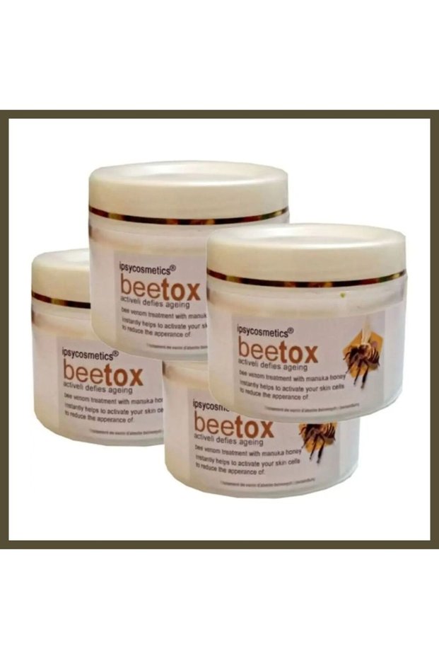 Super Ipsycosmetics Beetox Natural Bee Extract - Face, Skin, Décolleté, and Neck Cream 100 ml x 4 BX