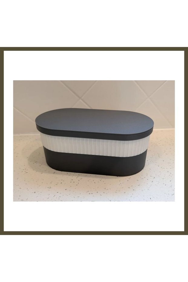 3D-Printed Two-Roll Toilet Paper Storage Box with Lid, Striped Bathroom Organizer, Mini BX