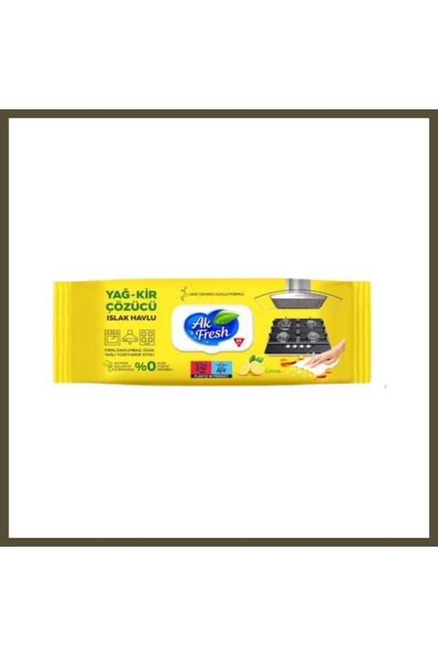Grease and Dirt-Removing Wet Wipes, Lemon Scent, Pack of 85, BX