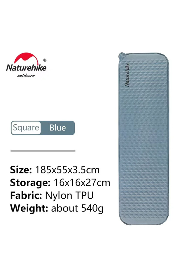 Square Small Inflatable Mat Ultralight R2.1Air Mattress Sleeping Pad with Foam