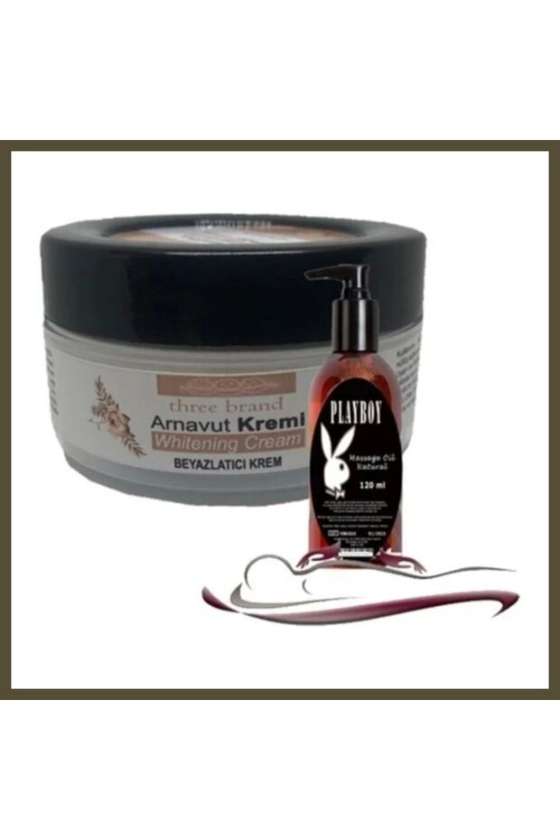 Playboy Three Brand Whitening Cream, 4-Pack: 50 ml Albanian Cream and 120 ml Massage BX