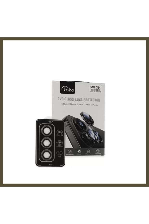 Joko Samsung Galaxy S24 Compatible PVD Metal Camera Lens - Titanium Gray BX