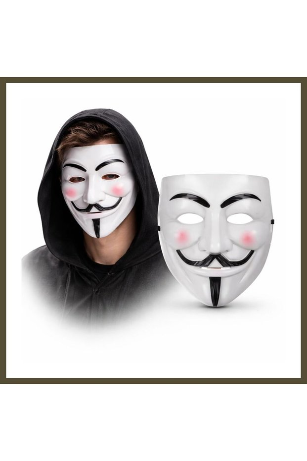V Mask Premium Vendetta White Mask (Guy Fawkes Style) BX