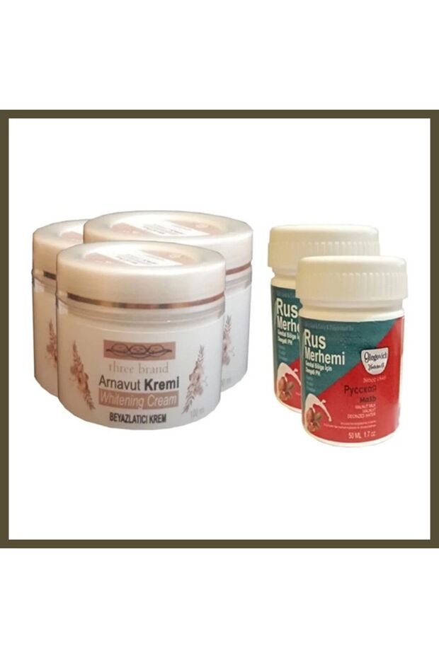 Three Brand Body Cream 100 ml Albanian Cream (3 pieces) + Russian Ointment 50 ml (2 pieces) BX