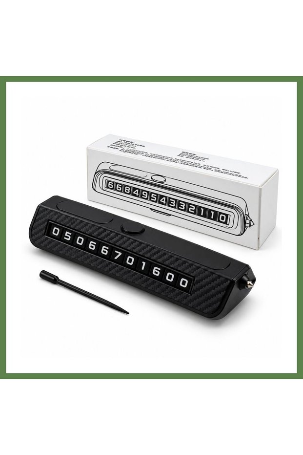 Carbon Fiber-Look Plastic Car & Parking Lot Phone Number Dialer (Number Dialing Rod HB006)