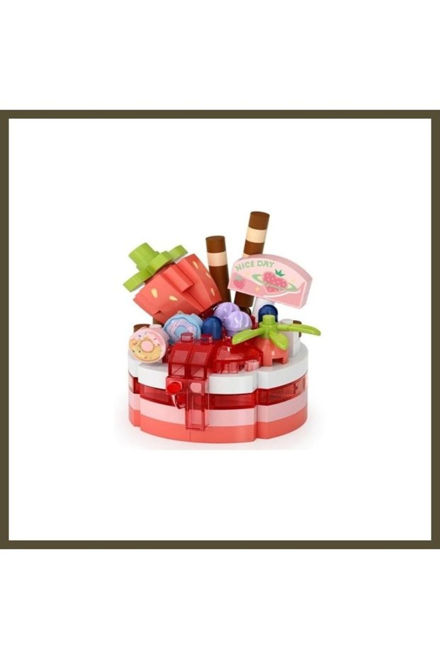 LZ-8644 STRAWBERRY CAKE 160-PIECE BLOCK TOY—MINI BAG BX