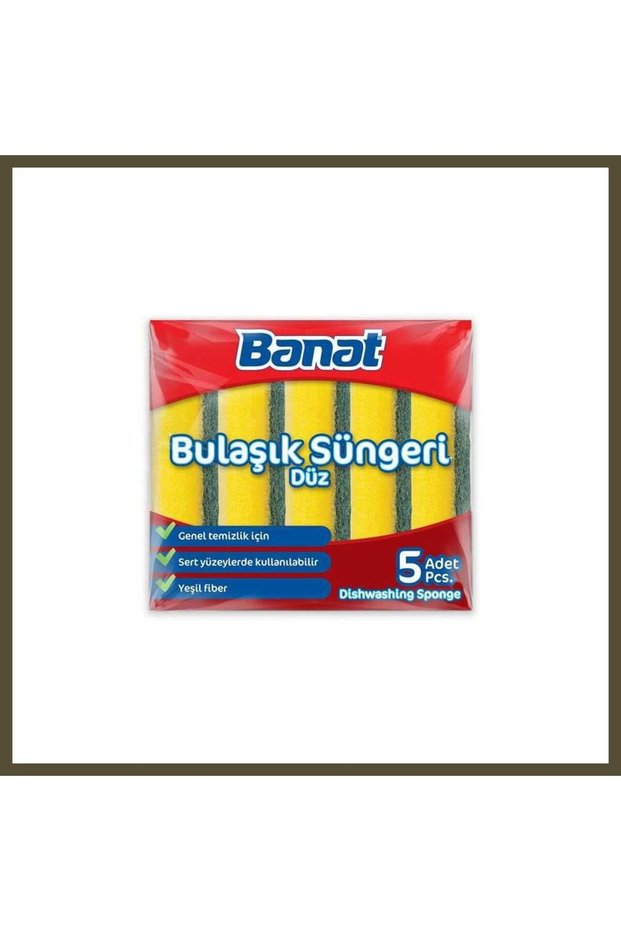 Flat Dish Sponge, Pack of 5, BX