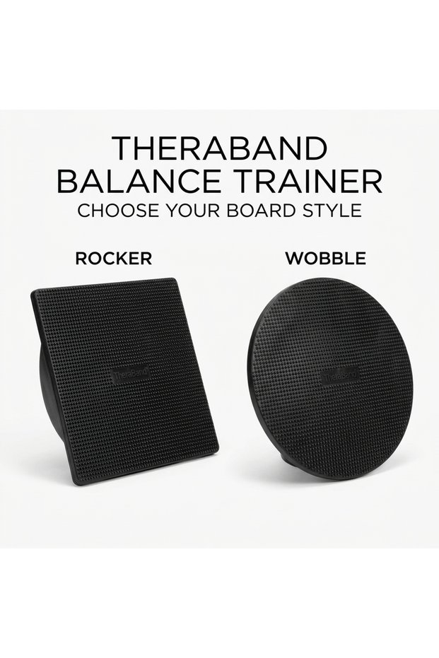 Rocker Board Stability and Balance Trainer, Textured Balance Exercise Board for Physical Therapy, Core Strengthening, Coordination and Fitness, Rocker and Wobble Styles