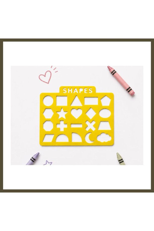 3D Printing Geometric Shapes Drawing Template - 20-Pattern Mold - Yellow BX