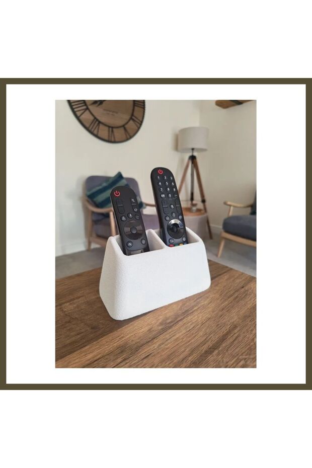 3D-Printed Dual-Controller Stand, Side Table and Desktop Controller Organizer, Textured B BX