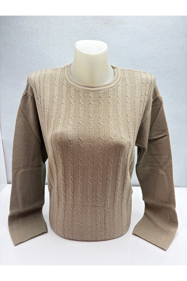 WOMEN'S SWEATER WITH PATTERNED KNIT