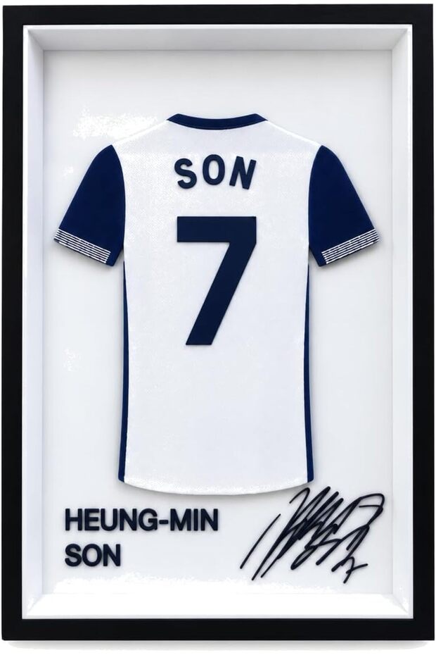 Son Heung-min No. 7 Collectible Jersey Frame, 23 x 15 cm