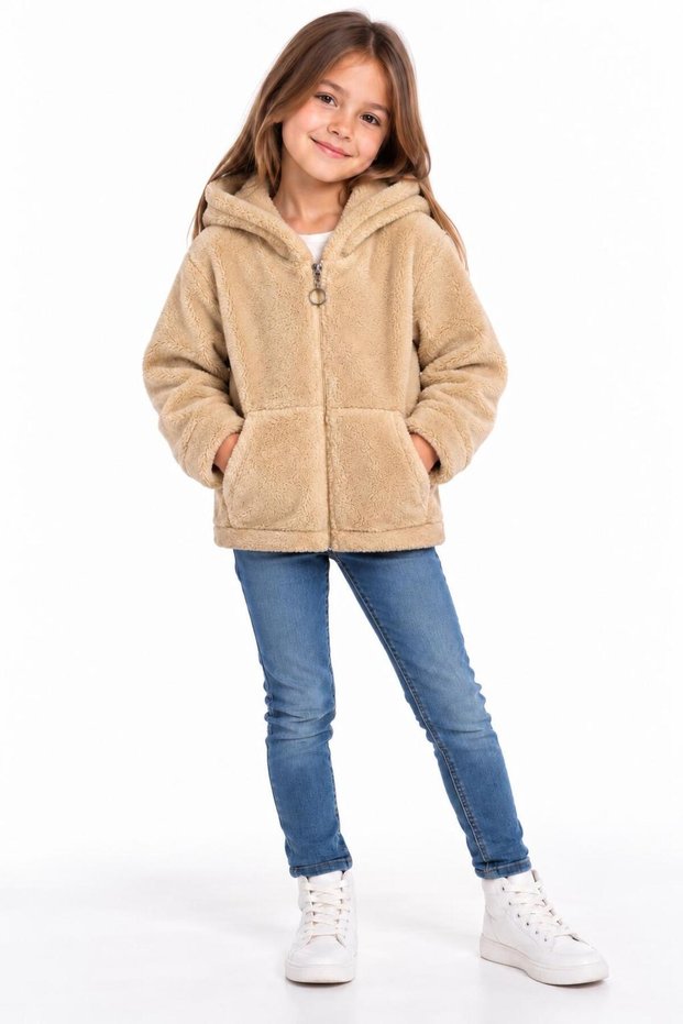 Cotton Cardigan with Zipper for Girls—Perfect for School and Everyday Wear—Latest Trend