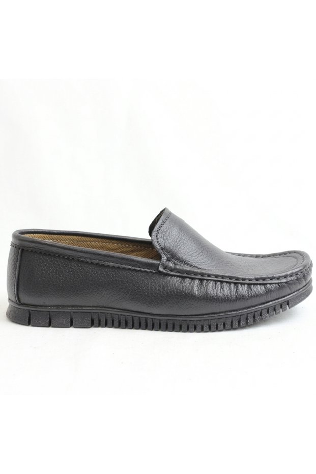Black Leather Casual Men's Shoes