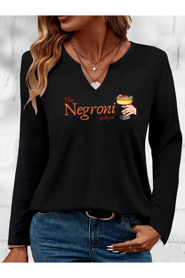 Mix-Printed Cotton-Lycra Half-V-Neck Short-Sleeved Blouse