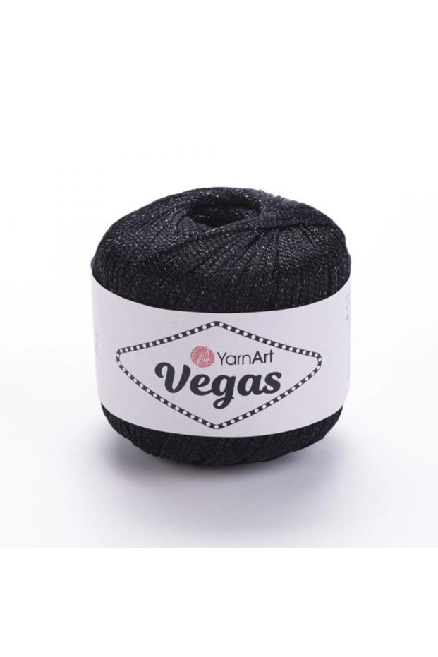 Vegas Black Metallic Glitter Hand Knitting Yarn 43