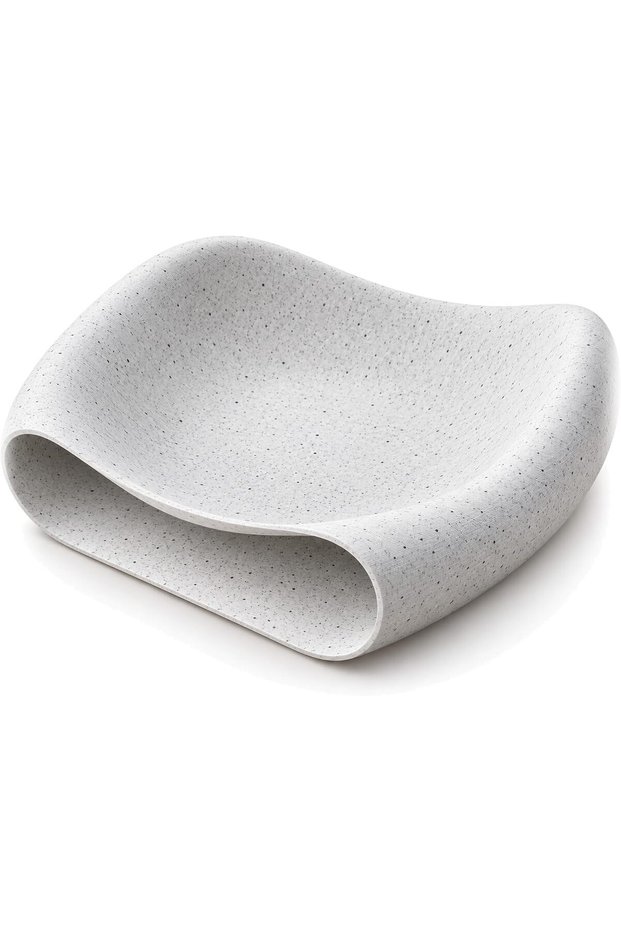 Modern Decorative Bowl 25 cm, Sculptural Wavy Centrepiece for Dining Table, Minimalist Display Bowl