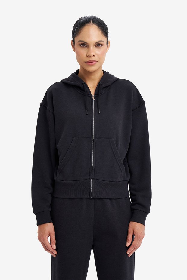 Women's zippered hooded sweatshirt 26s-2201-26n