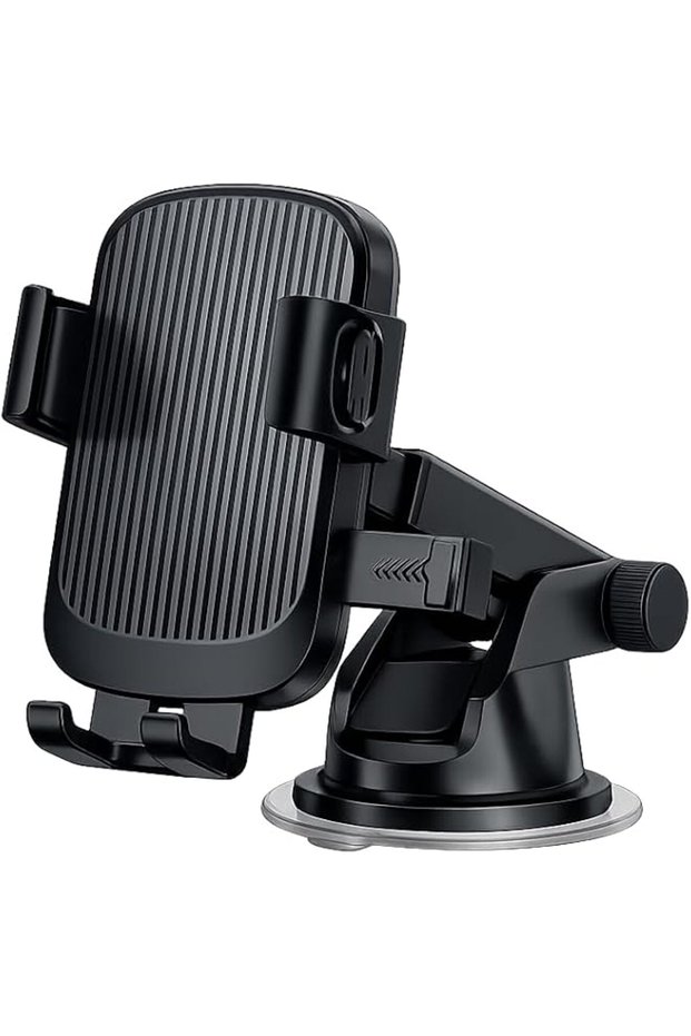 Car Phone Holder Mount, Strong Suction Cup, 360° Rotation Adjustable Arm, iPhone Samsung Huawei