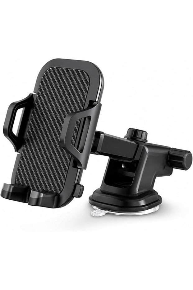 Car Phone Holder with Suction Cup, Adjustable Arm Dashboard Mount, 360° Rotation, 4.5-6.8"
