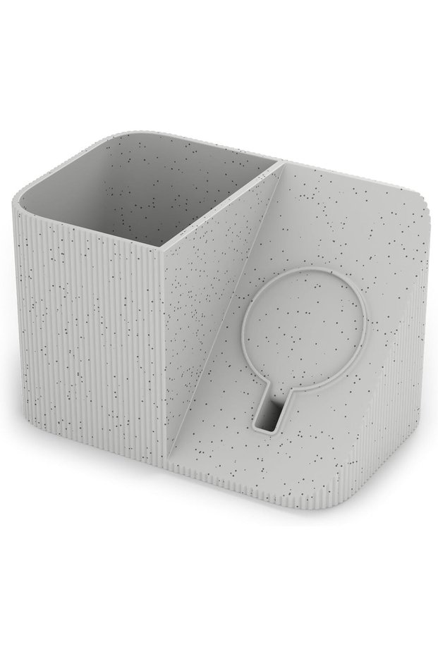 Desk Organiser with Sloped Magnetic Wireless Charger Seat, Office Desk Caddy, Charger Not Included