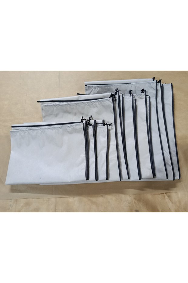 Set of 10 Rug Bags, Non-Woven Fabric Storage Covers, Rug Moving Packaging, Gray Color Set