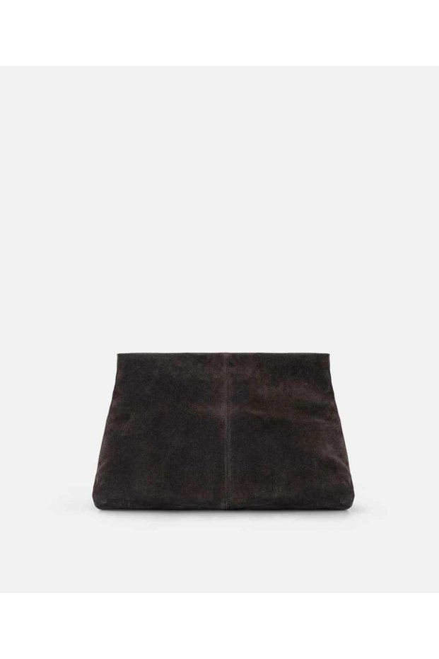 %100 deri süet boho clutch
